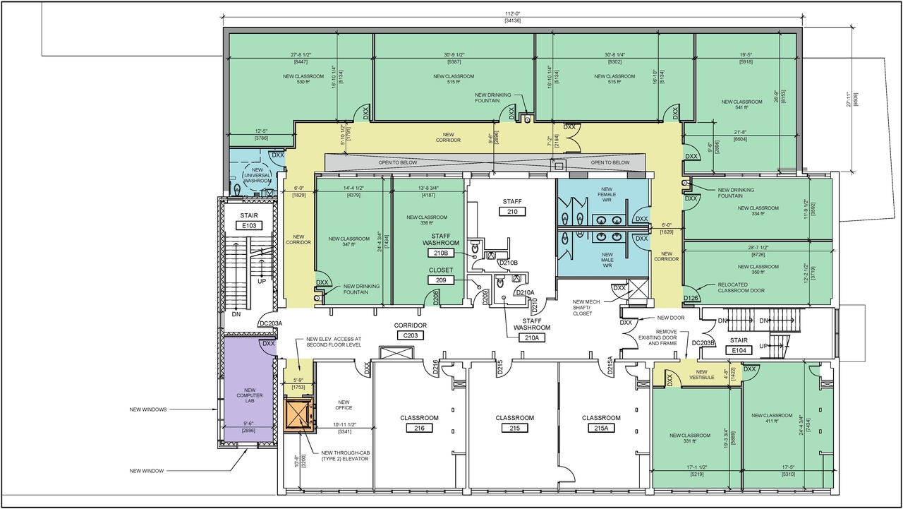 Floor plan for project from page 2 of the file '2023-05-16 - Floor Plans (First, Second and Third Floors)- D07-12-19-0171'