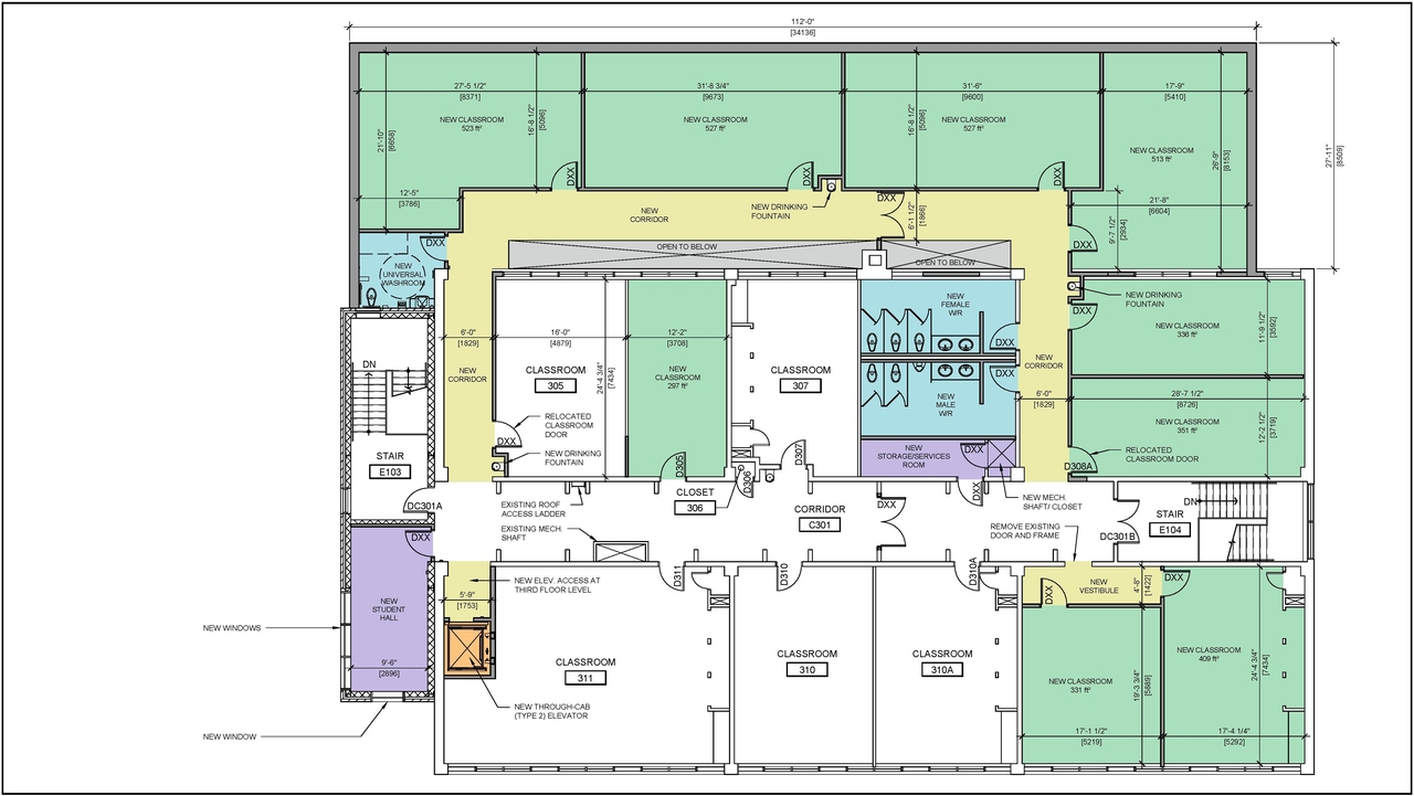 Floor plan for project from page 3 of the file '2023-05-16 - Floor Plans (First, Second and Third Floors)- D07-12-19-0171'
