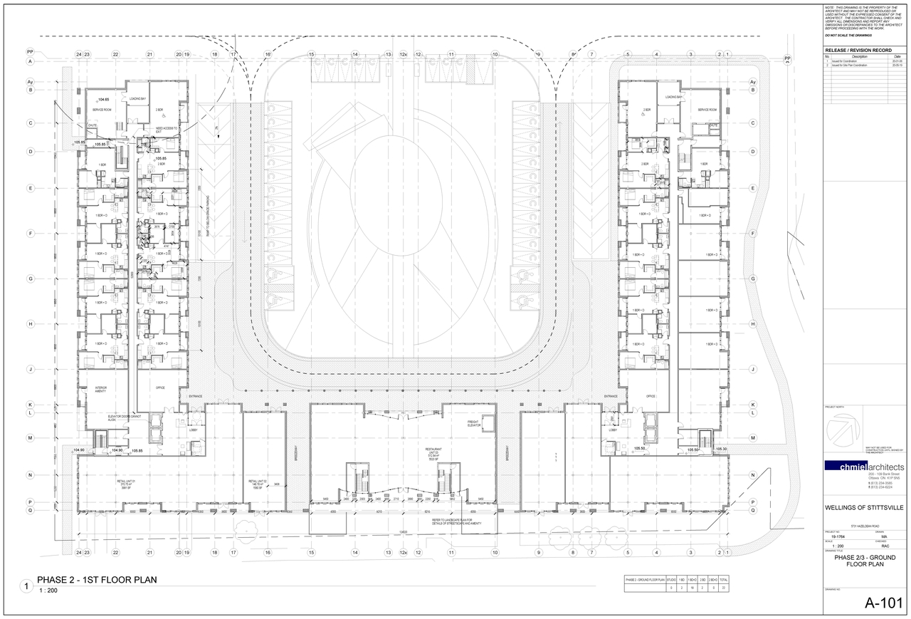 Floor plan for project from page 1 of the file '2020-06-29 - Ground Floor Plan A-100 - D07-12-19-0189'