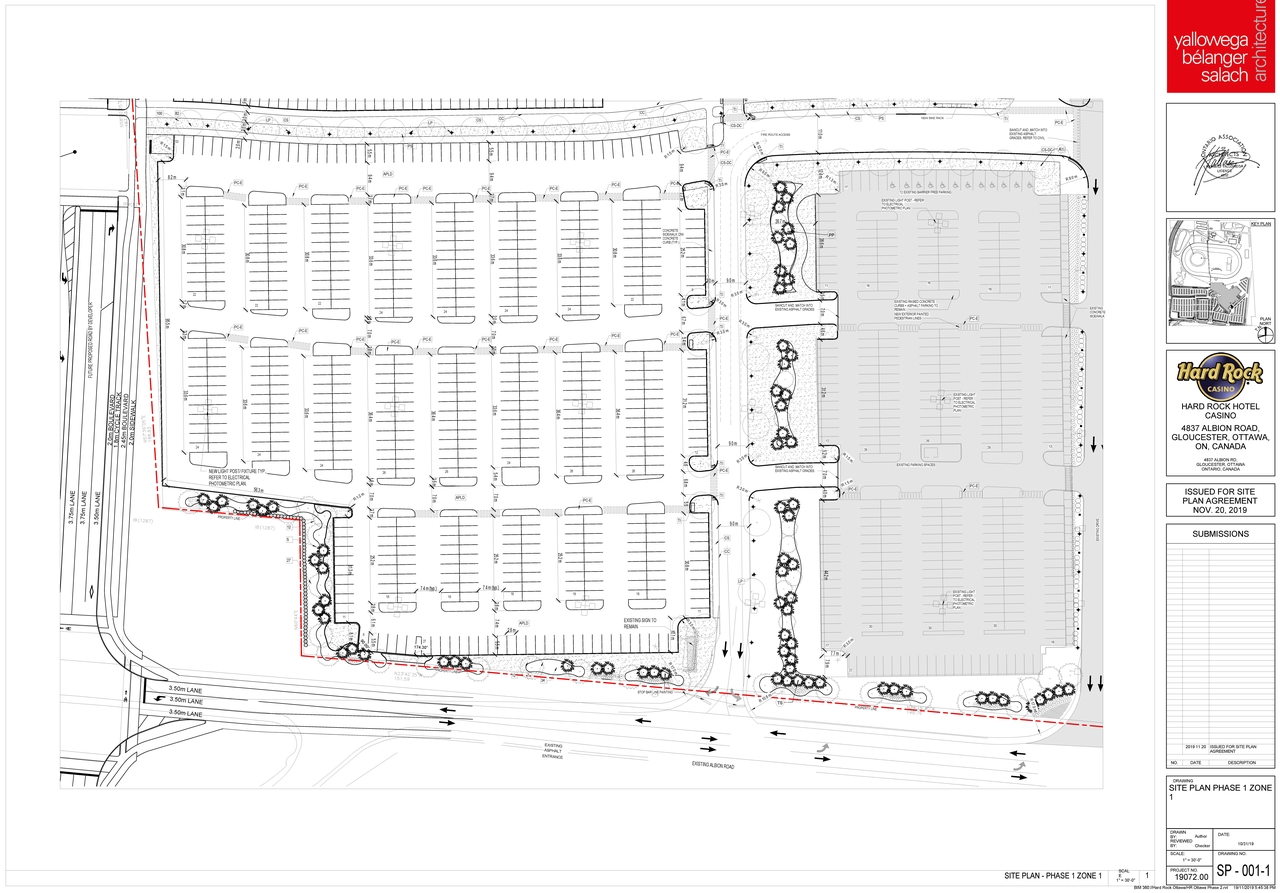 Construction site plan for project from page 2 of the file '2019-11-20 - Site Plan, Floor Plan, Elevations - D07-12-19-0191'