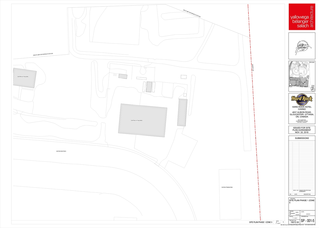 Construction site plan for project from page 6 of the file '2019-11-20 - Site Plan, Floor Plan, Elevations - D07-12-19-0191'
