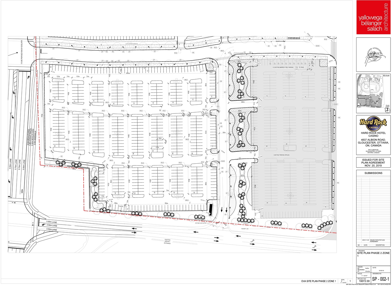 Construction site plan for project from page 9 of the file '2019-11-20 - Site Plan, Floor Plan, Elevations - D07-12-19-0191'