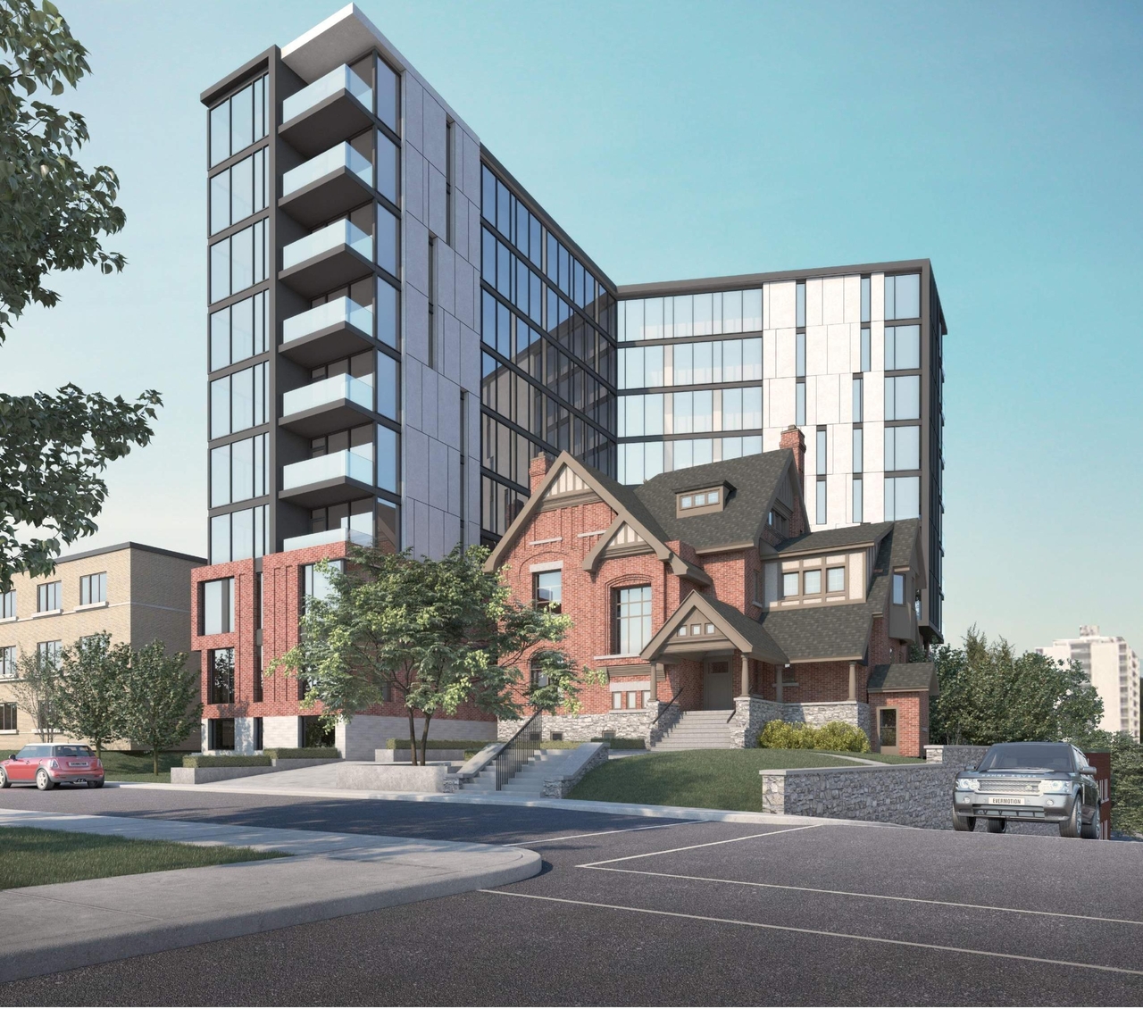 Rendering of building from page 1 of the file '2020-09-04 - 2nd Sub. - Renderings - D07-12-19-0207'