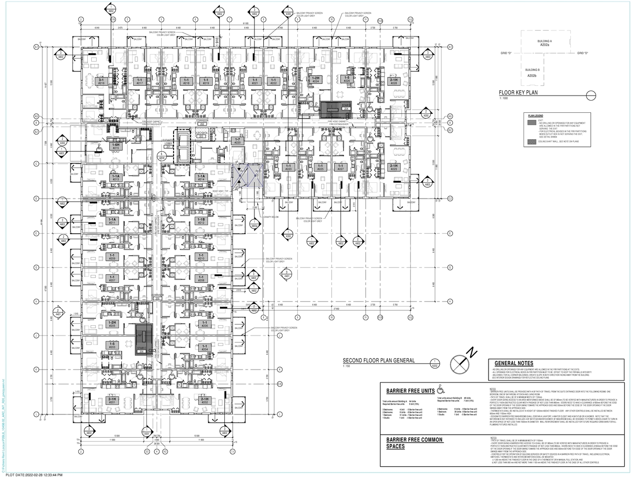 Floor plan for project from page 4 of the file '2022-03-02 - Floor Plans Drawings - D07-12-19-0212'