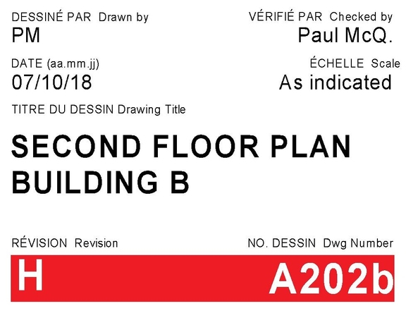 Floor plan for project from page 1 of the file '2021-10-12 - Second Floor Plan Building B - D07-12-19-0212'