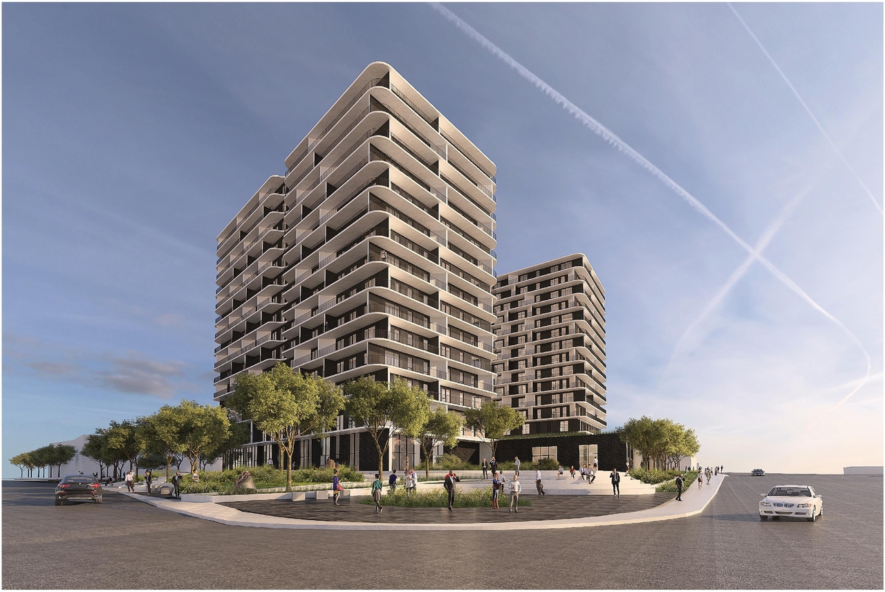 Rendering of building from page 1 of the file 'Baseline, Street Rendering'