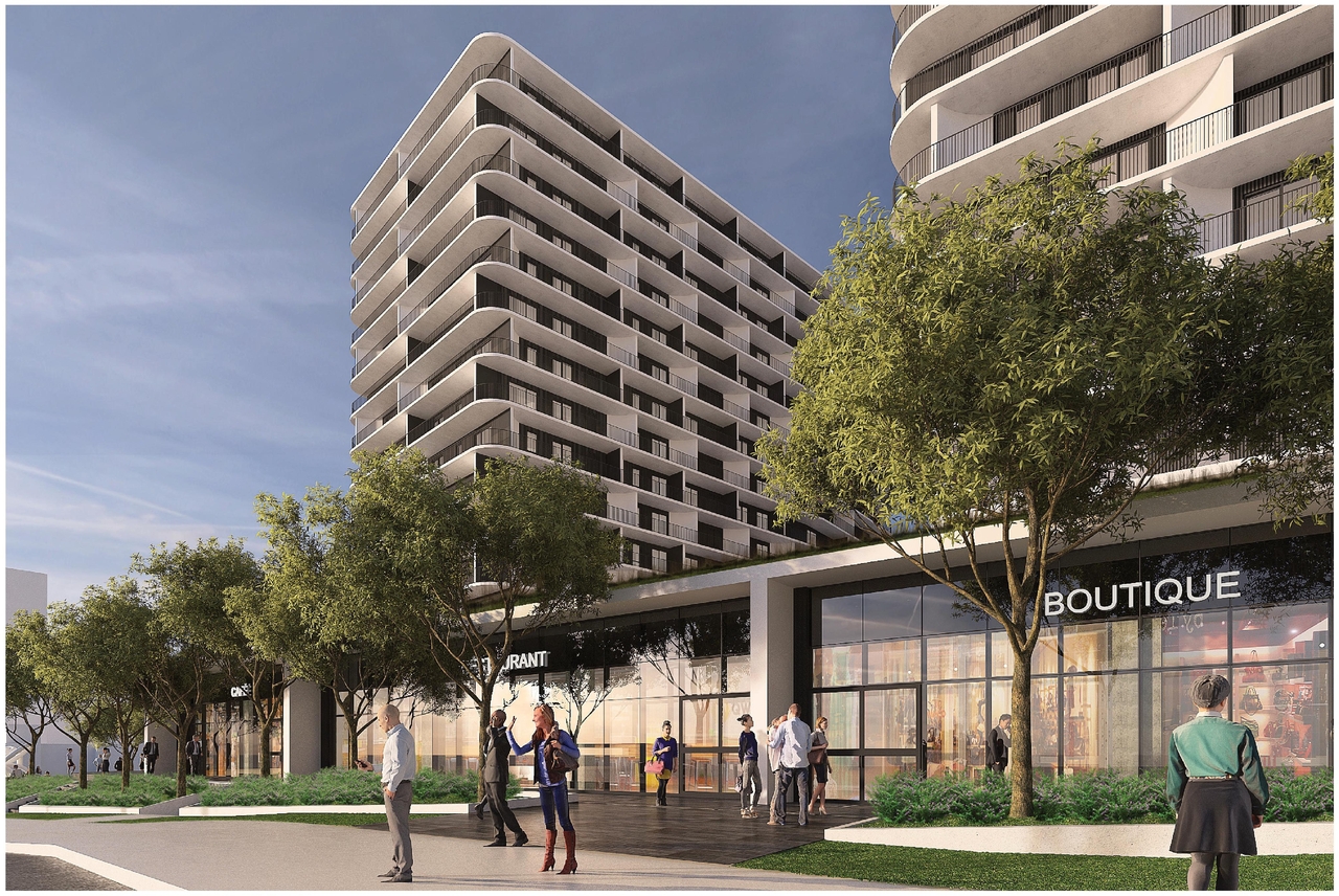 Rendering of building from page 2 of the file 'Baseline, Street Rendering'