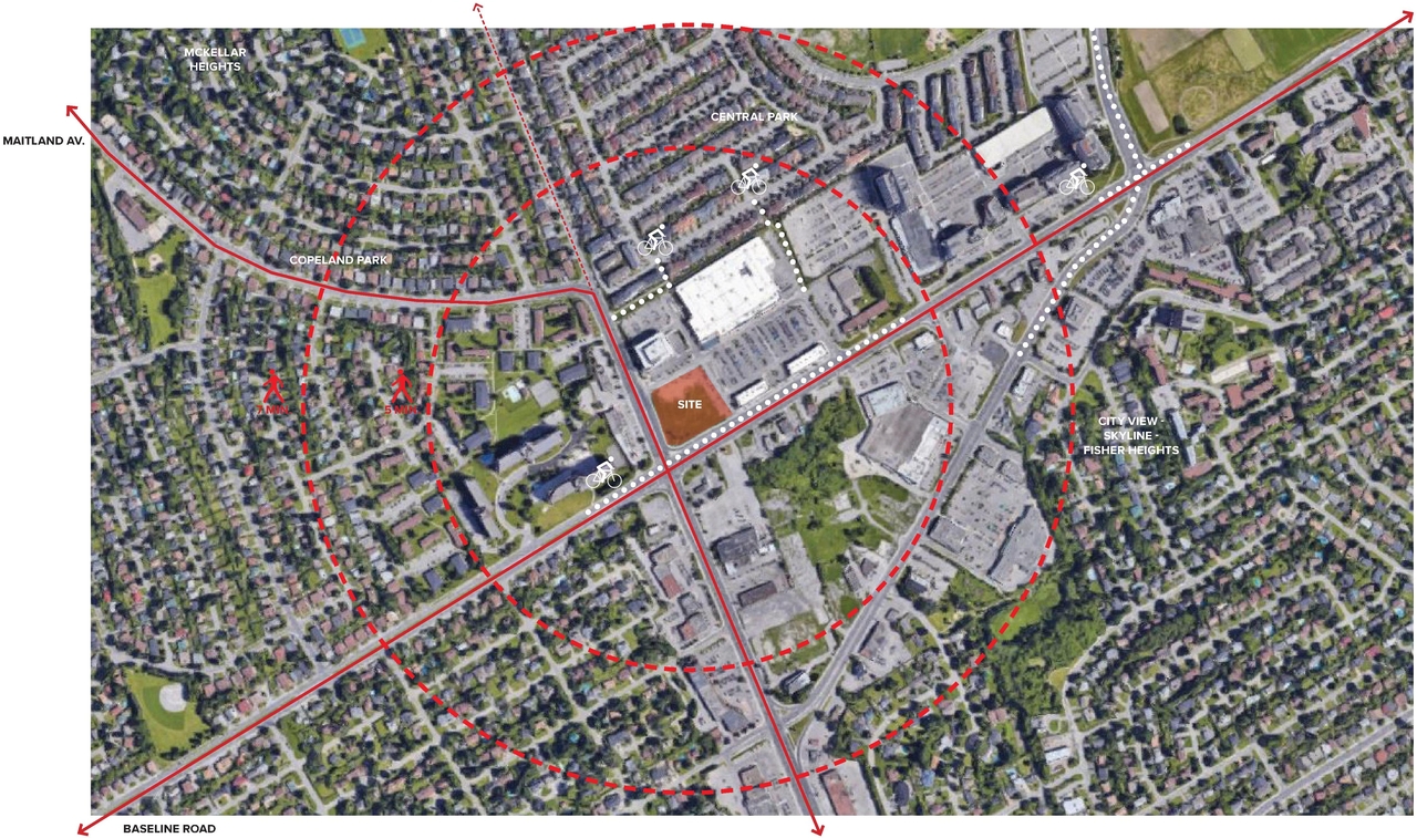 Construction site plan for project from page 14 of the file '1357 Baseline, Formal UDRP Sub'