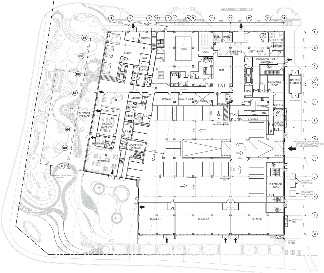 Floor plan for project from page 31 of the file '1357 Baseline, Formal UDRP Sub'