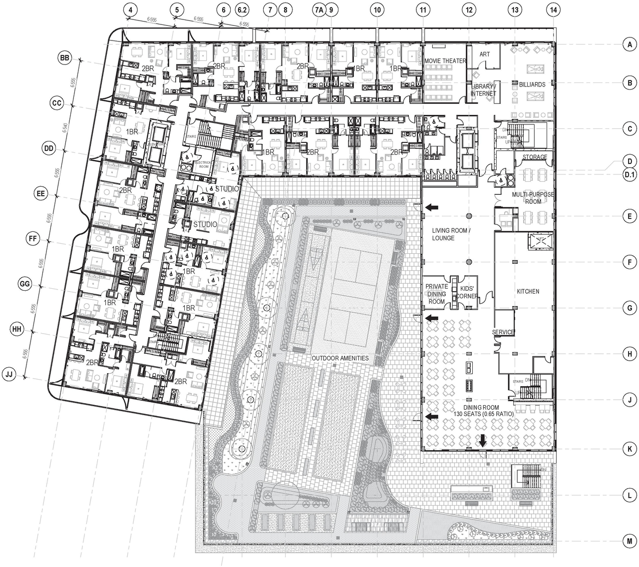 Construction site plan for project from page 32 of the file '1357 Baseline, Formal UDRP Sub'