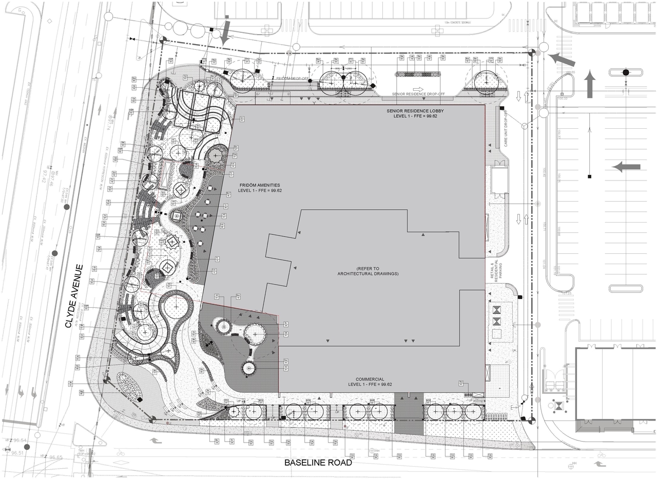 Construction site plan for project from page 80 of the file '1357 Baseline, Formal UDRP Sub'