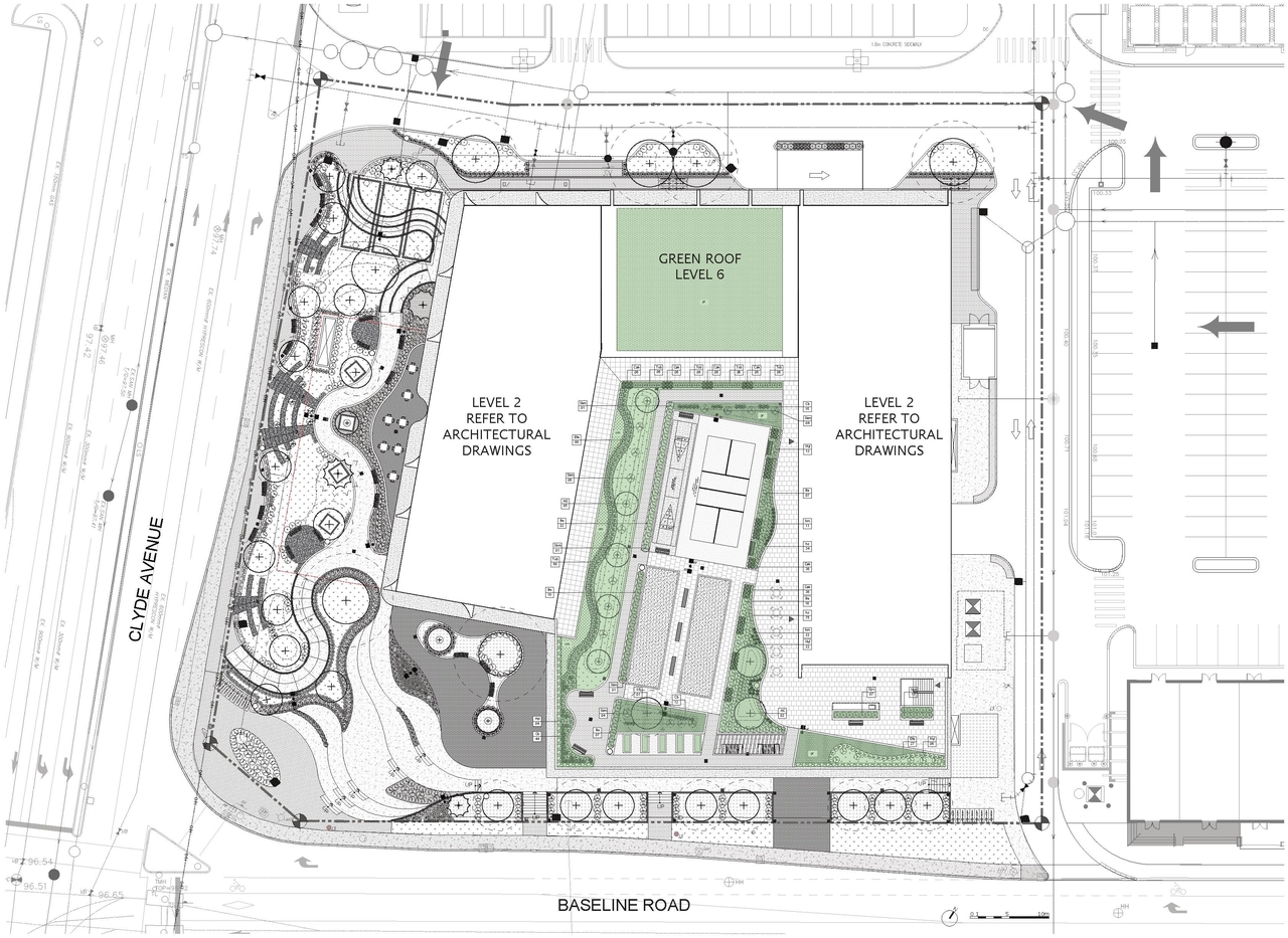 Construction site plan for project from page 82 of the file '1357 Baseline, Formal UDRP Sub'