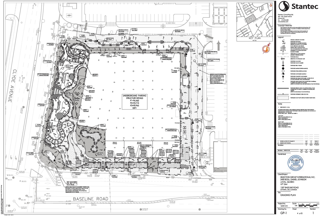 Construction site plan for project from page 89 of the file '1357 Baseline, Formal UDRP Sub'