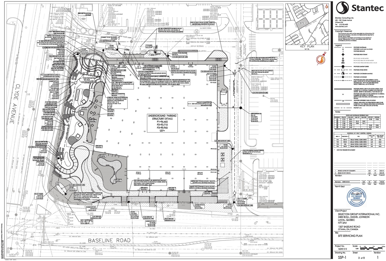 Construction site plan for project from page 90 of the file '1357 Baseline, Formal UDRP Sub'