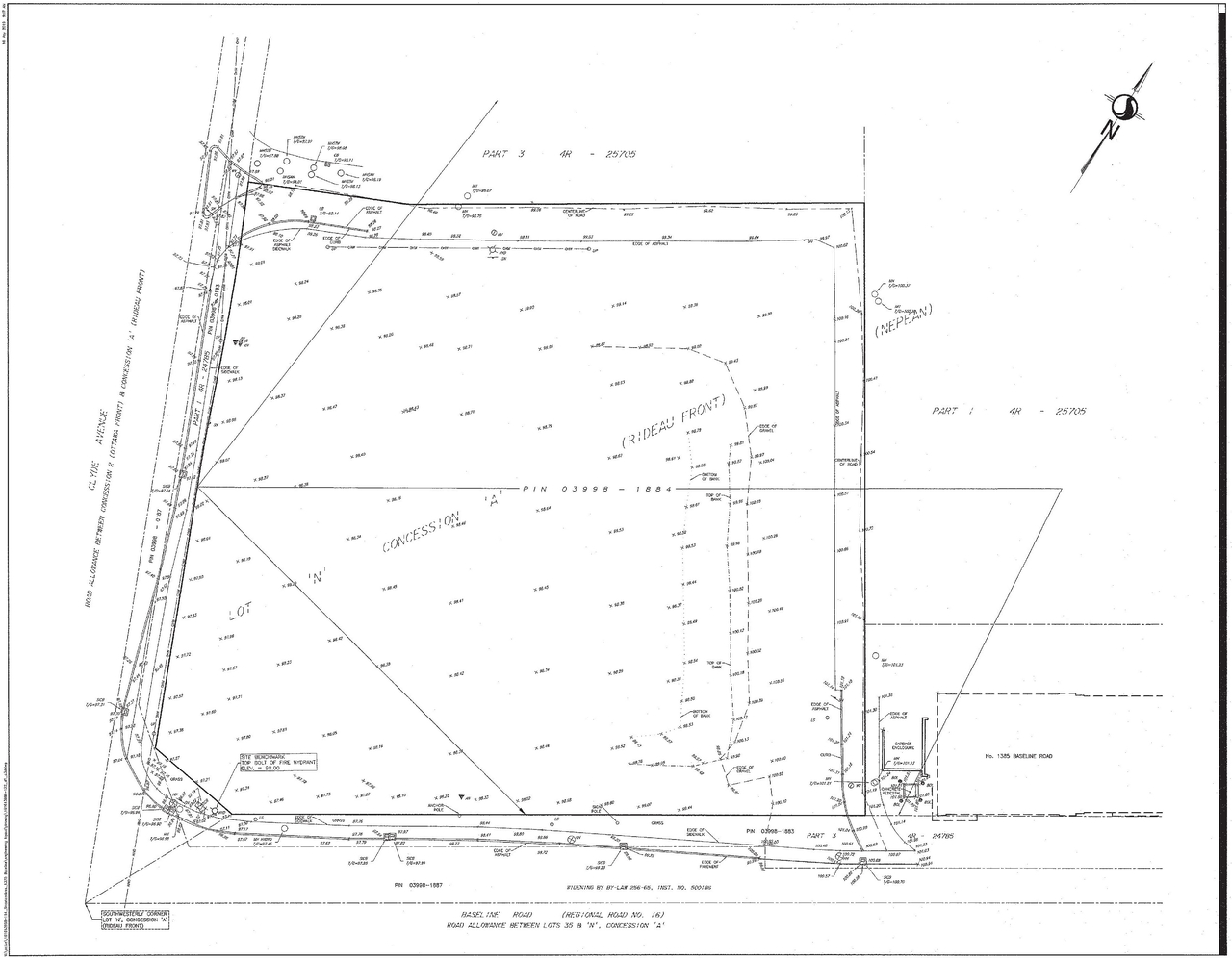 Construction site plan for project from page 92 of the file '1357 Baseline, Formal UDRP Sub'