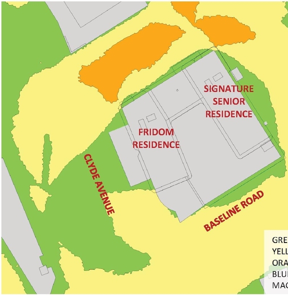 Construction site plan for project from page 103 of the file '1357 Baseline, Formal UDRP Sub'