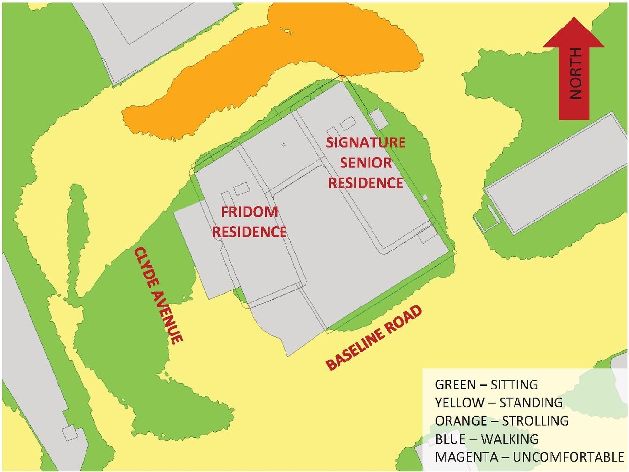 Construction site plan for project from page 105 of the file '1357 Baseline, Formal UDRP Sub'