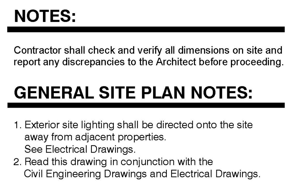 Construction site plan for project from page 1 of the file '2021-04-13- APPROVED Site Plan Elevations Floor Plan - D07-12-20-0006'