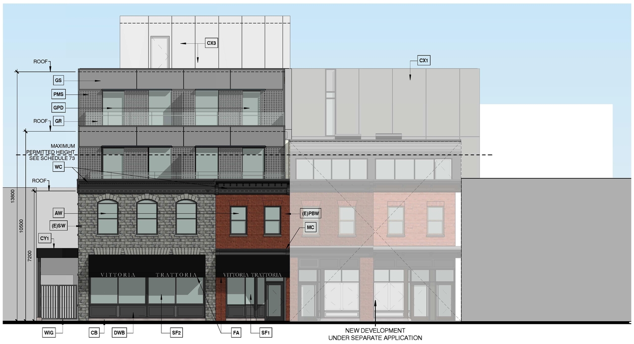 Rendering of building from page 2 of the file '2021-04-13- APPROVED Site Plan Elevations Floor Plan - D07-12-20-0006'