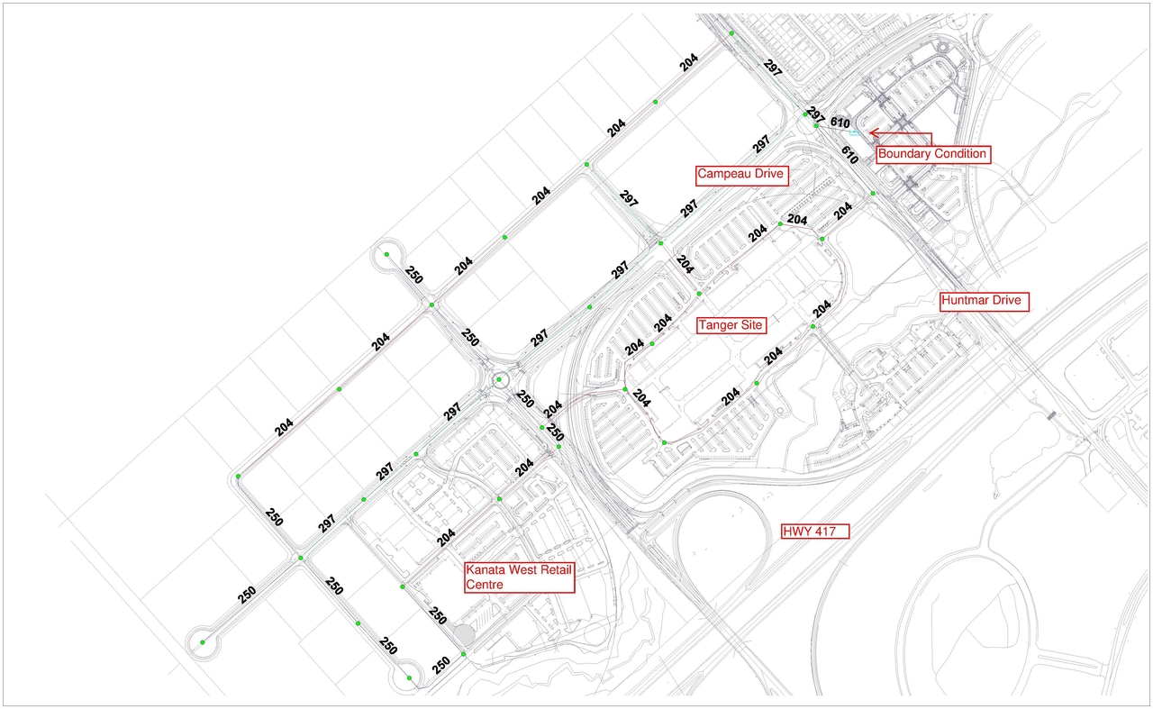 Construction site plan for project from page 23 of the file 'Jan 2021 Civil Design brief'