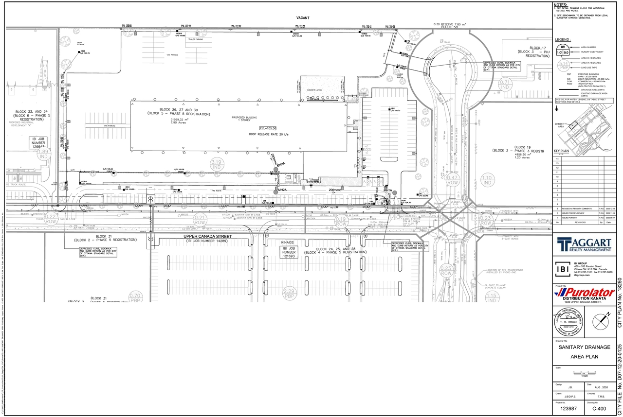 Construction site plan for project from page 31 of the file 'Jan 2021 Civil Design brief'
