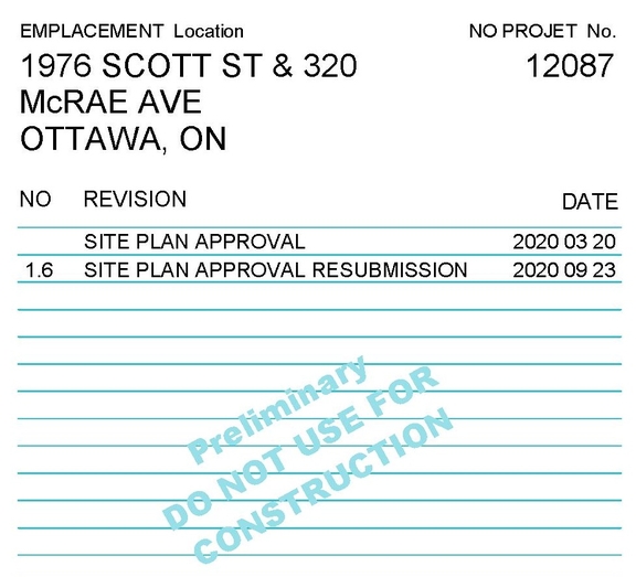 Construction site plan for project from page 1 of the file '2020-10-28 - Ground Level Floor Plan - D07-12-20-0035'
