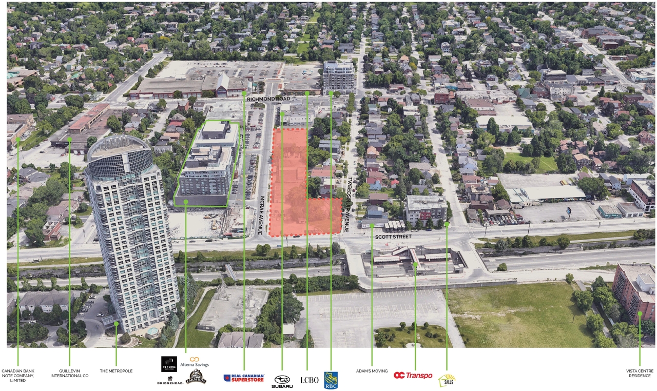 Construction site plan for project from page 7 of the file '2020-04-03 - Design Brief - D07-12-20-0035'