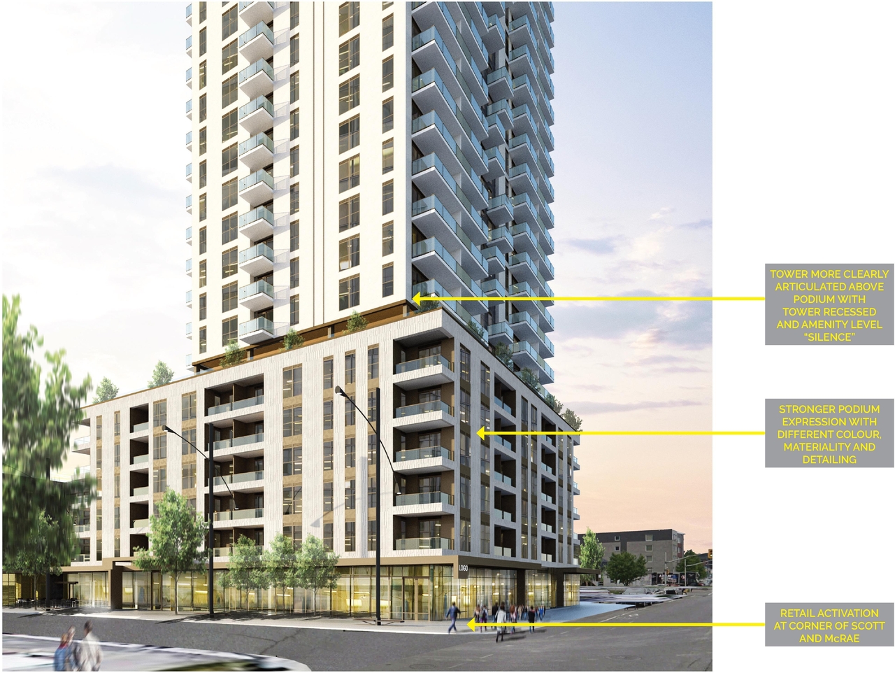 Rendering of building from page 11 of the file '2020-04-03 - Design Brief - D07-12-20-0035'