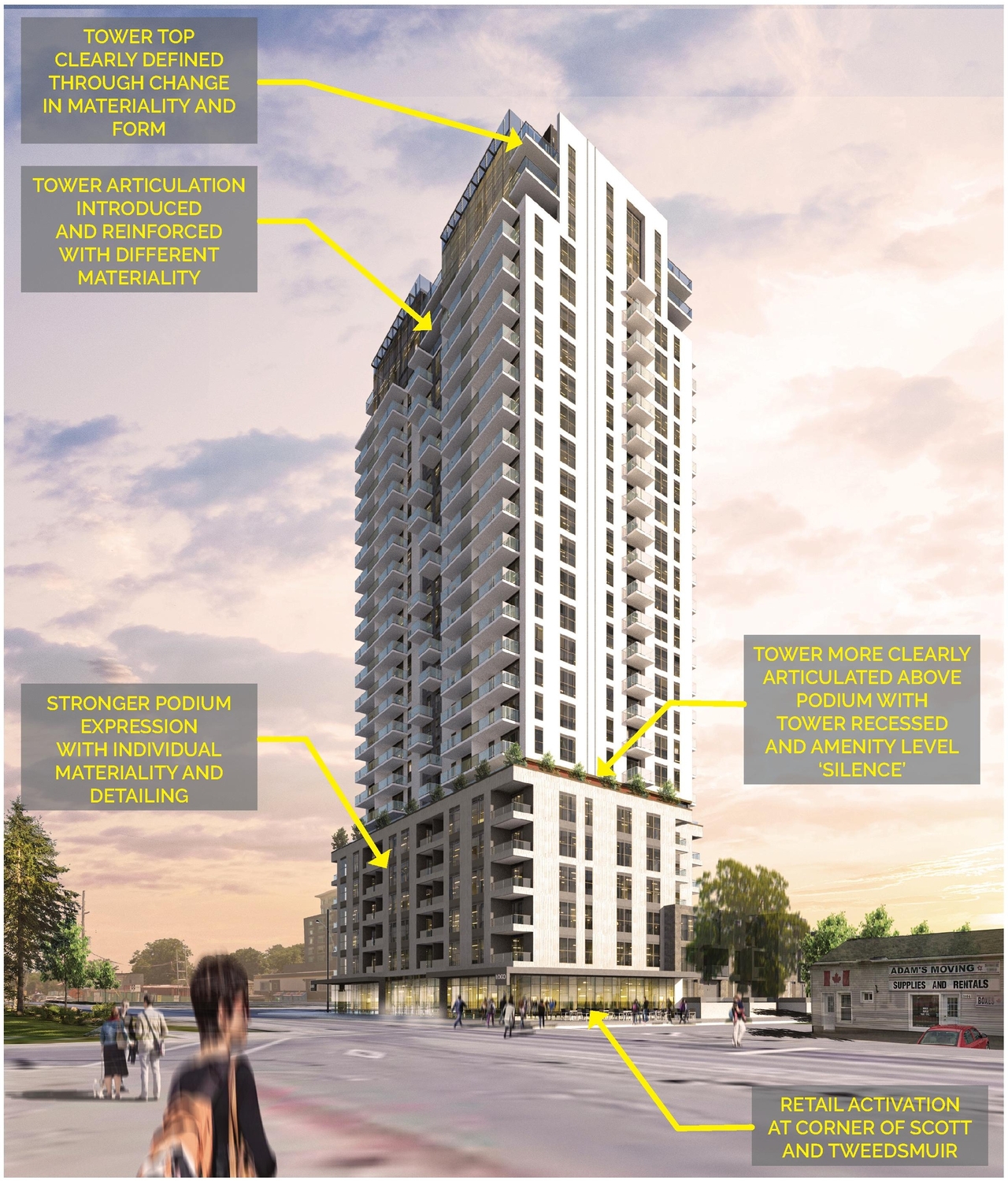 Rendering of building from page 13 of the file '2020-04-03 - Design Brief - D07-12-20-0035'