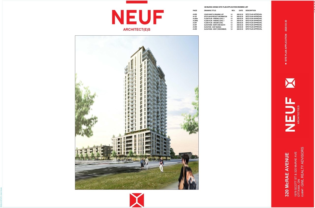 Rendering of building from page 17 of the file '2020-04-03 - Design Brief - D07-12-20-0035'