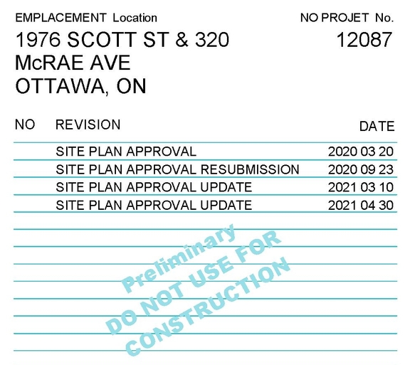Construction site plan for project from page 1 of the file '2021-05-06 - Ground Level Floor Plan - D07-12-20-0035'