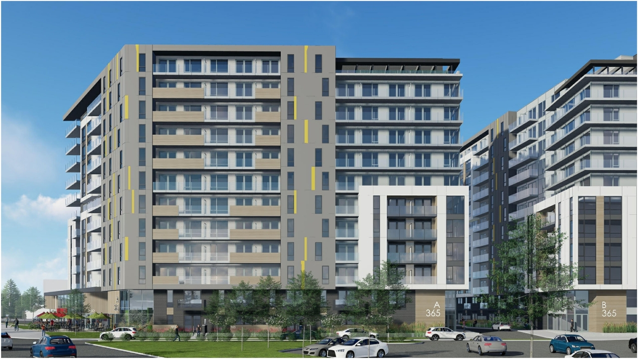 Rendering of building from page 31 of the file '2021-06-23 - Floor Plans and Elevations (2021-05-21)- D07-12-20-0041'