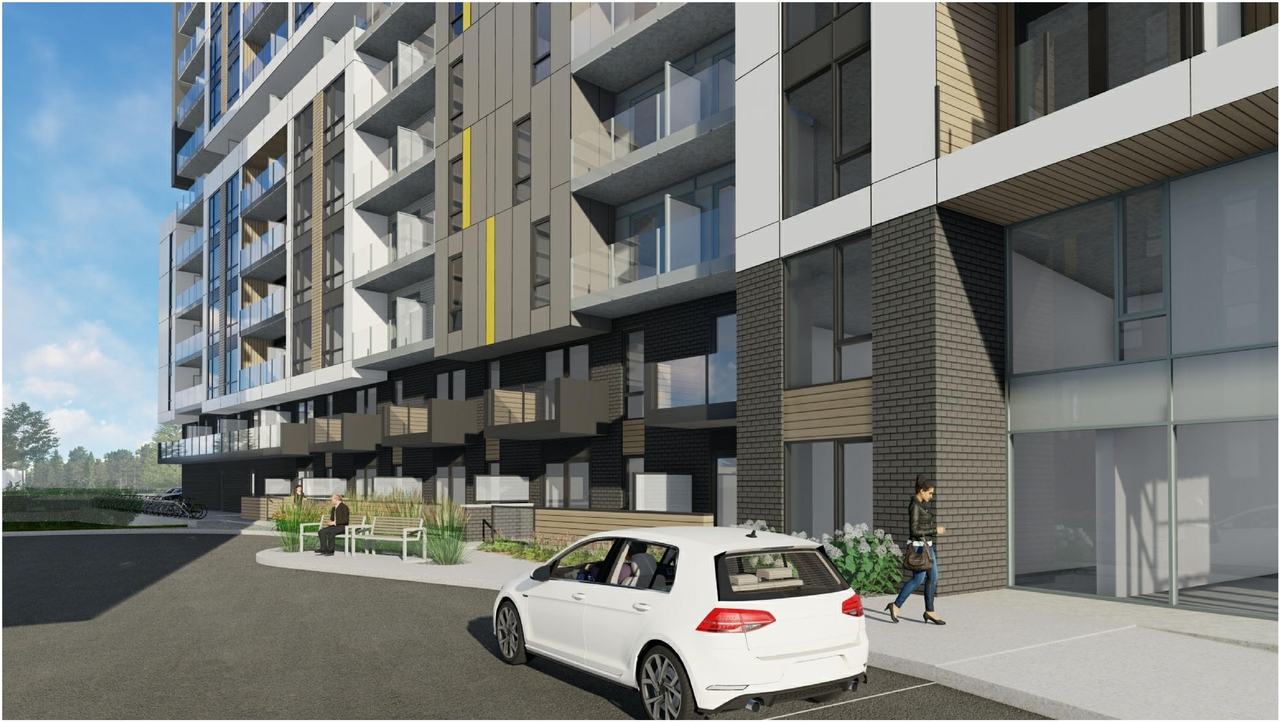 Rendering of building from page 39 of the file '2021-06-23 - Floor Plans and Elevations (2021-05-21)- D07-12-20-0041'