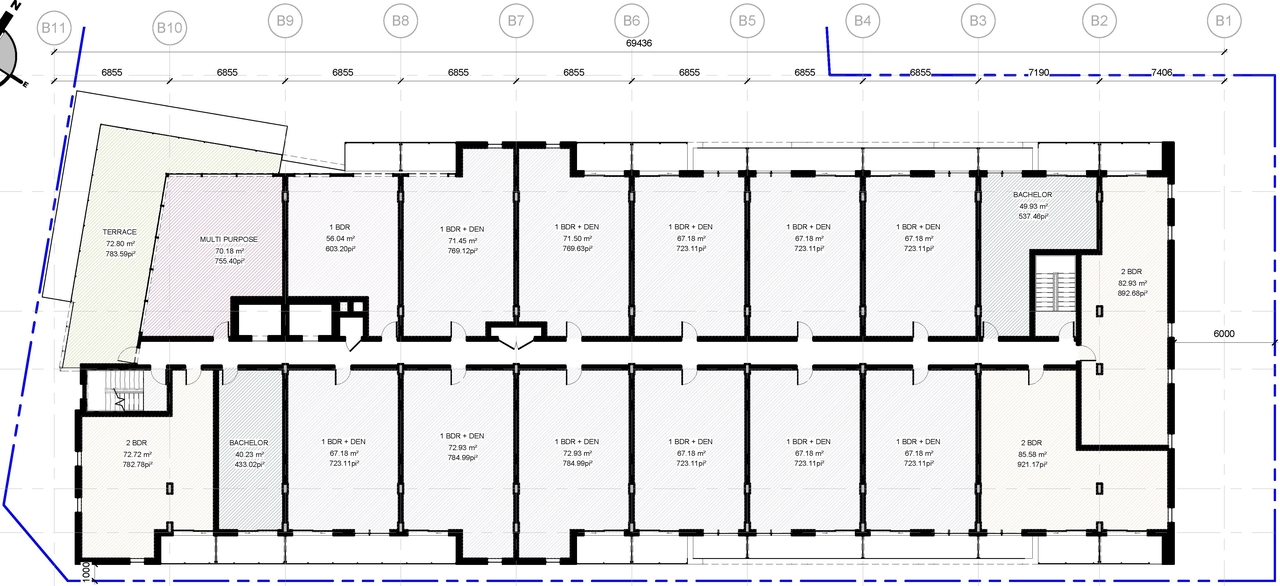 Floor plan for project from page 55 of the file '2021-06-23 - Floor Plans and Elevations (2021-05-21)- D07-12-20-0041'