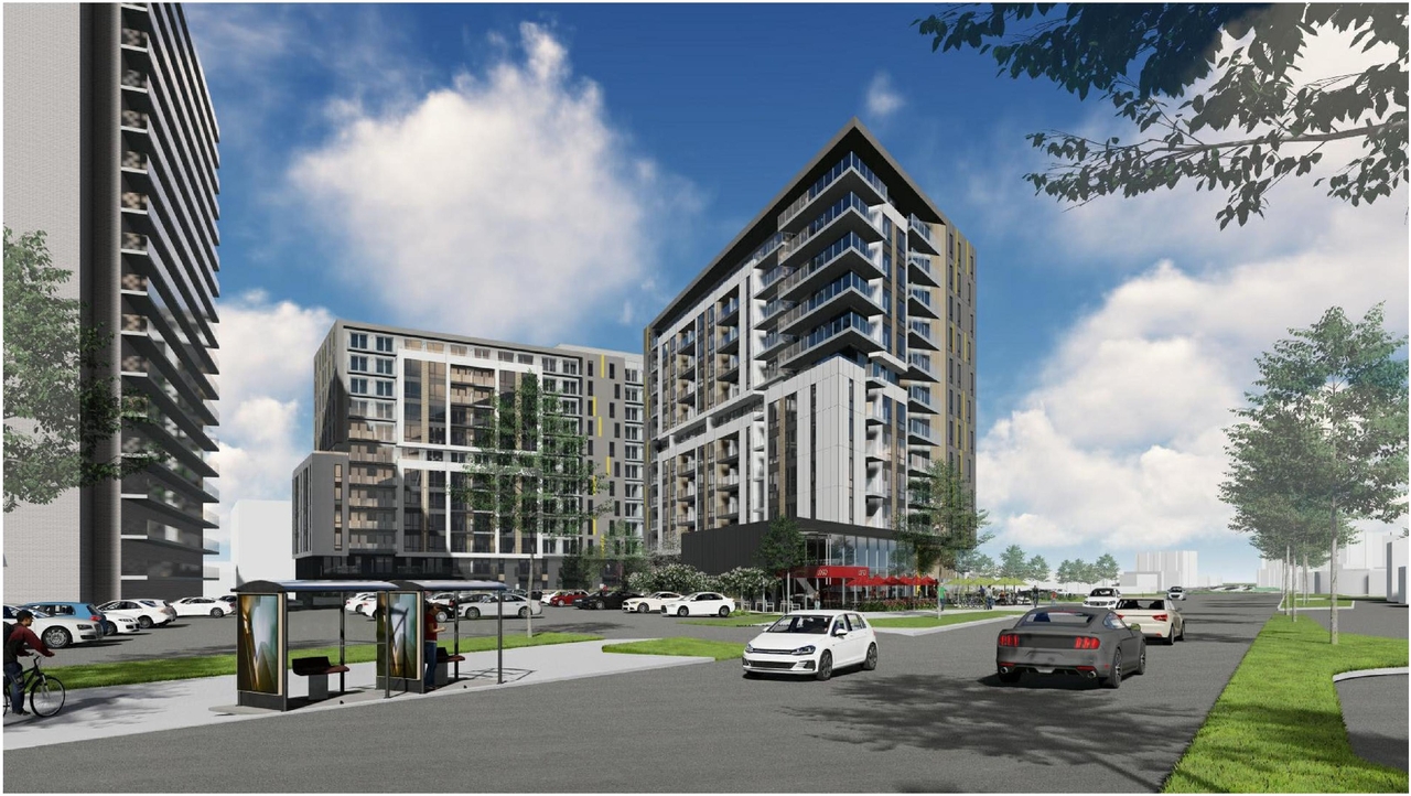 Rendering of building from page 2 of the file '2022-01-25 - Site & Floor Plans - D07-12-20-0041'