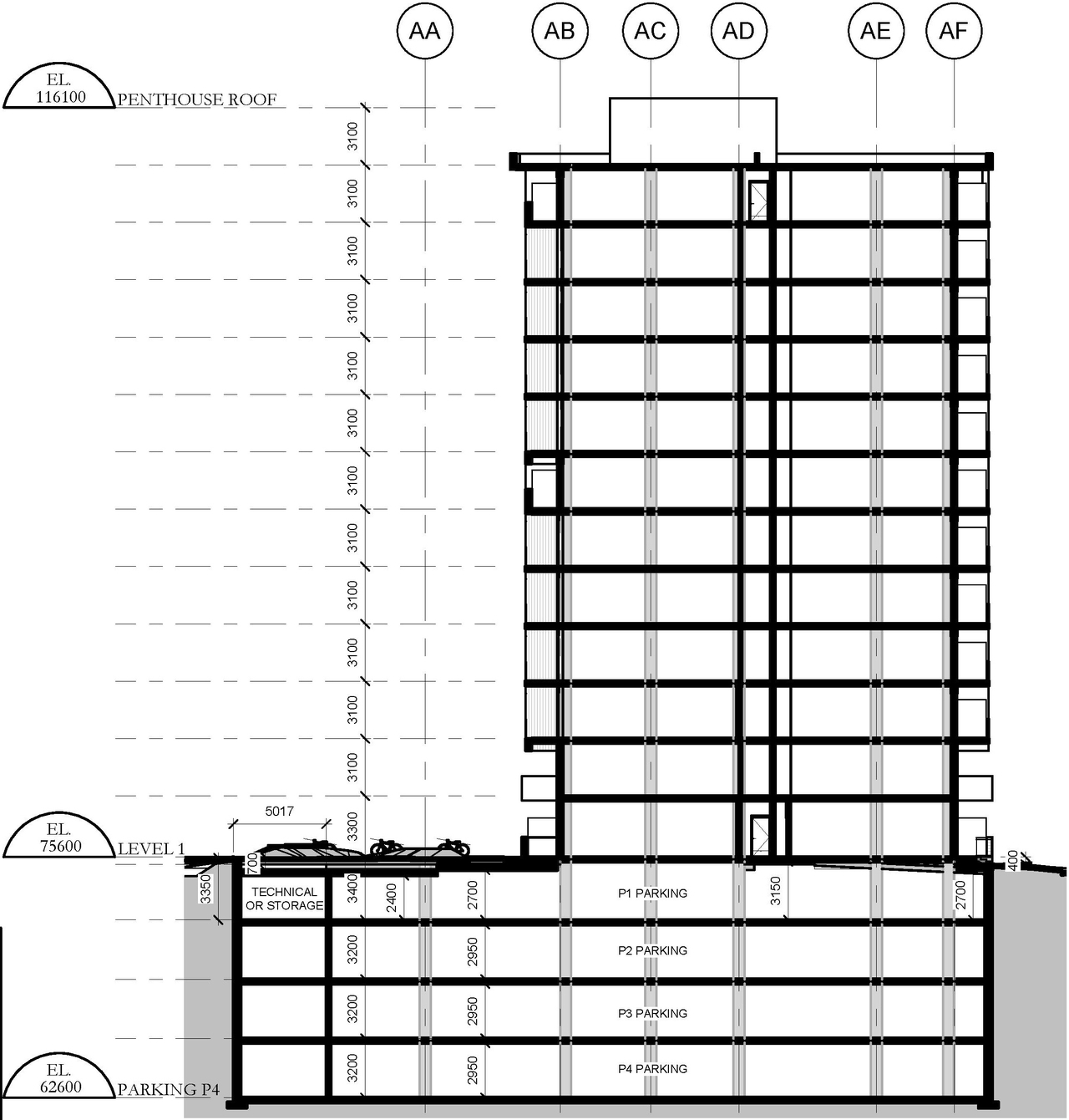 Rendering of building from page 44 of the file '2022-01-25 - Site & Floor Plans - D07-12-20-0041'