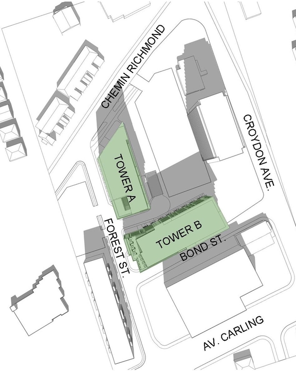 Construction site plan for project from page 48 of the file '2022-01-25 - Site & Floor Plans - D07-12-20-0041'