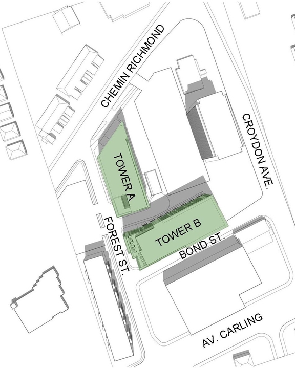 Construction site plan for project from page 49 of the file '2022-01-25 - Site & Floor Plans - D07-12-20-0041'
