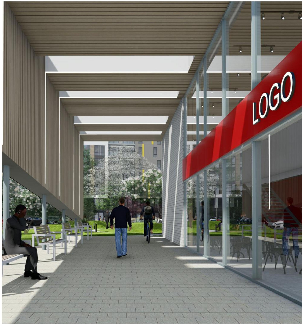 Rendering of building from page 61 of the file '2022-01-25 - Site & Floor Plans - D07-12-20-0041'