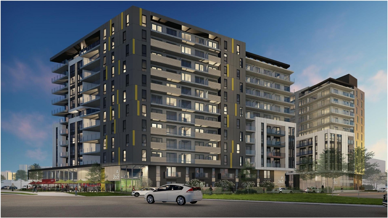 Rendering of building from page 62 of the file '2022-01-25 - Site & Floor Plans - D07-12-20-0041'