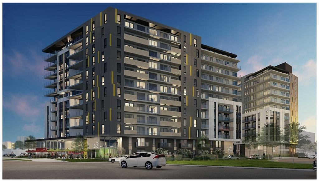 Rendering of building from page 9 of the file '2021-06-23 - Floor Plans and Elevations (2021-05-28) - D07-12-20-0041'