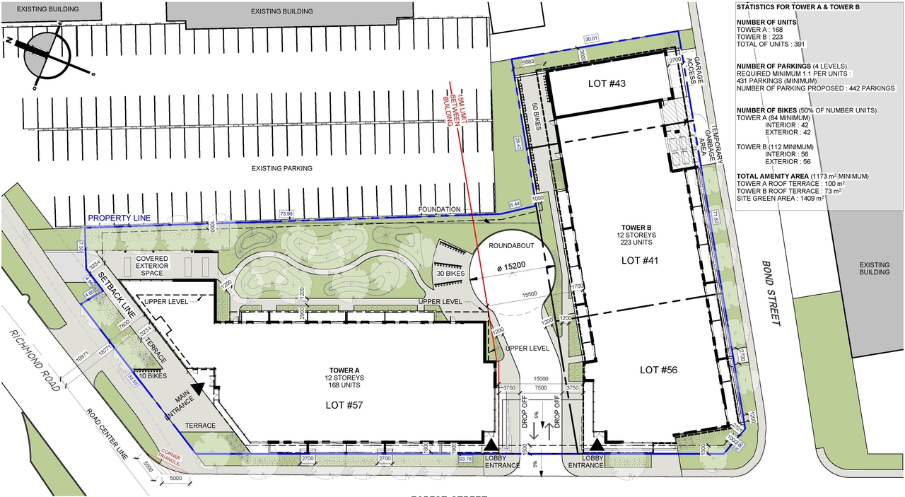 Construction site plan for project from page 11 of the file '2021-06-23 - Floor Plans and Elevations (2021-05-28) - D07-12-20-0041'