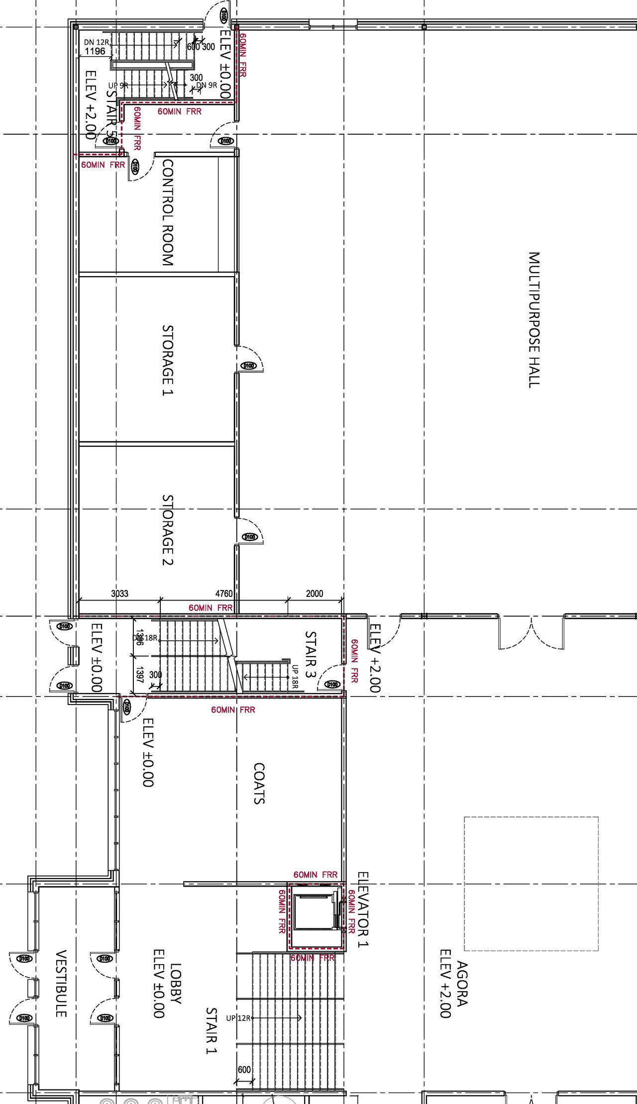 Construction site plan for project from page 1 of the file '2021-03-19 - Floor Plans Level 1 2 - D07-12-20-0059'