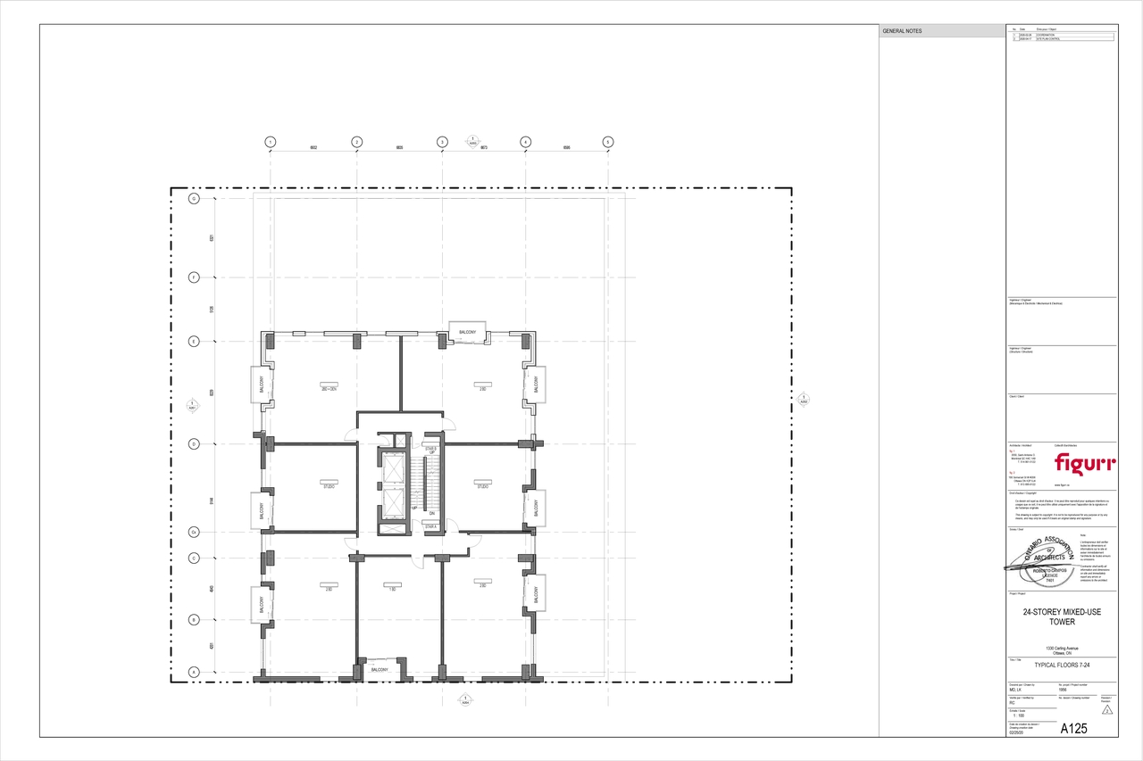 Floor plan for project from page 6 of the file '2020-05-20 - Floor Plans and Elevations - D07-12-20-0063'