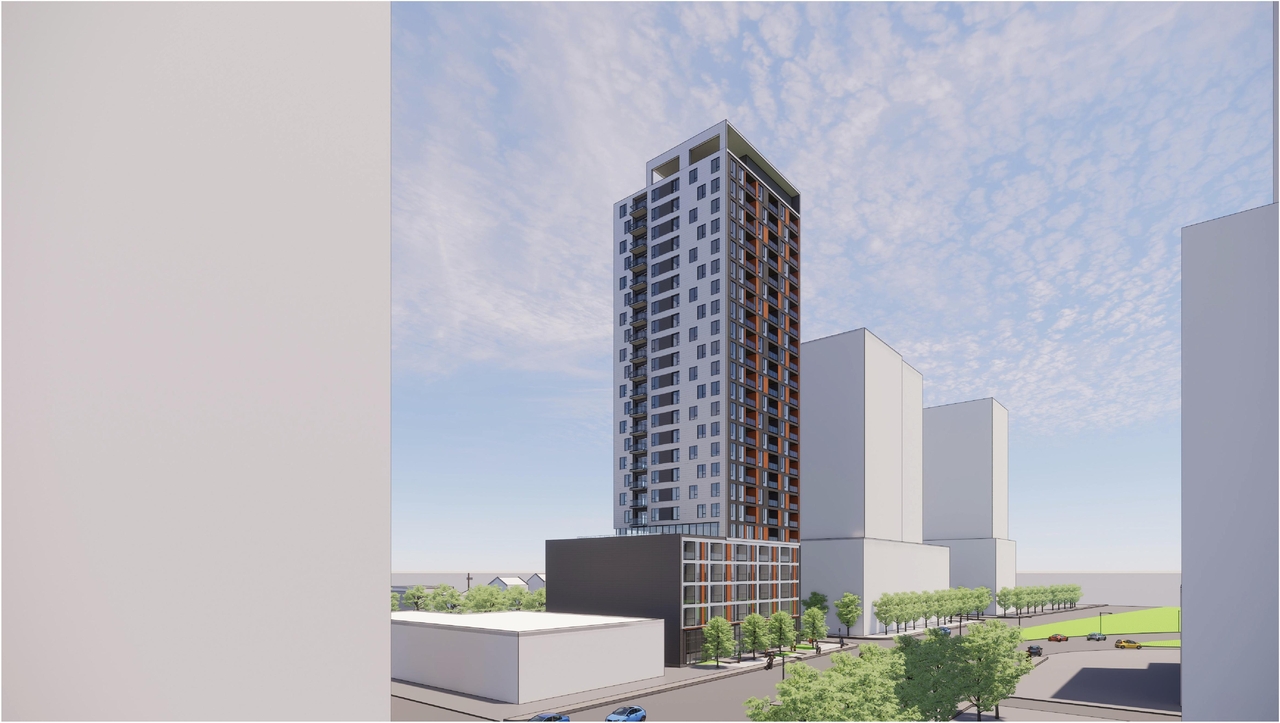 Rendering of building from page 3 of the file '2022-01-17 - Renders - D07-12-20-0063'
