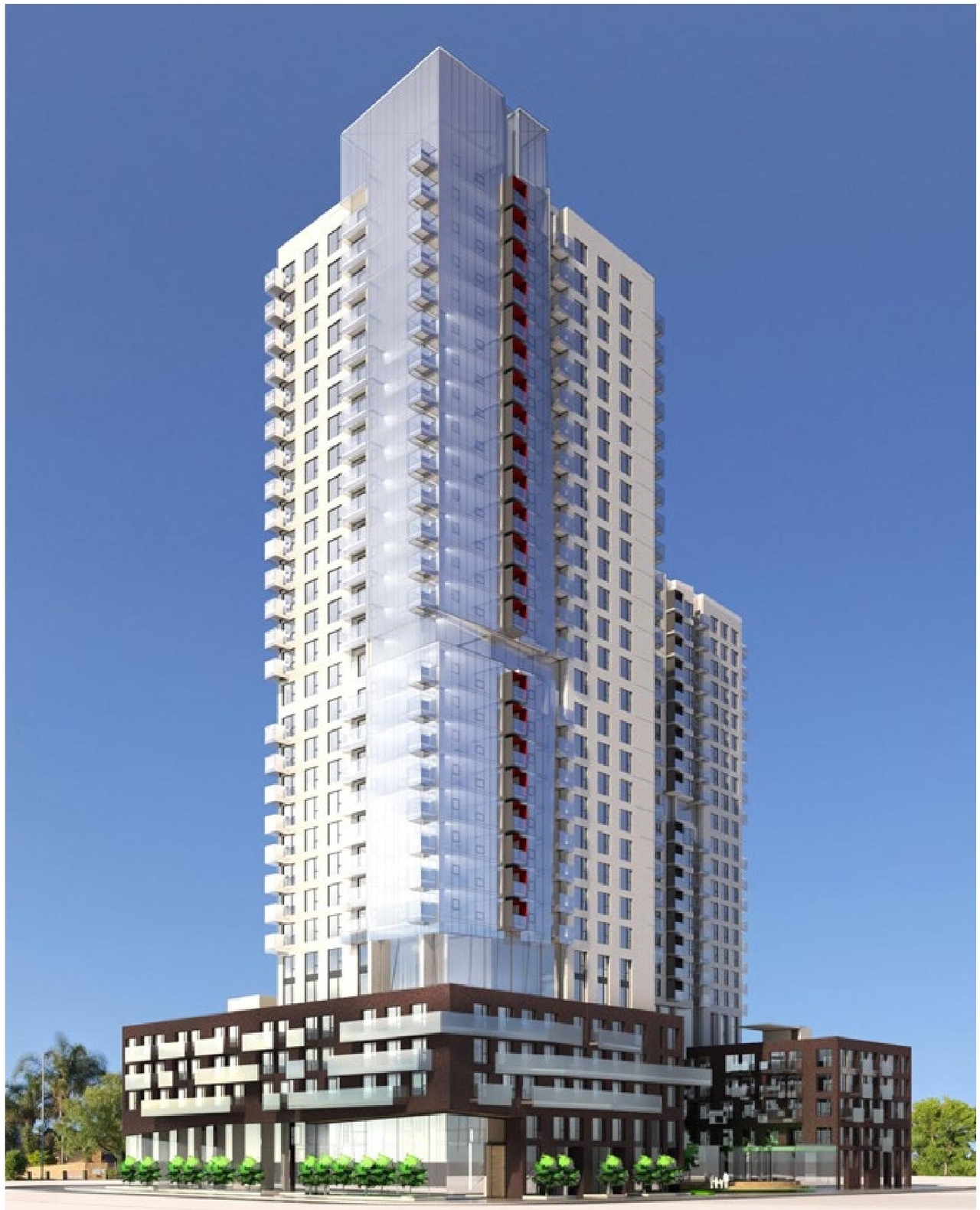 Rendering of building from page 12 of the file '2020-06-04 - Design Brief - D07-12-20-0074'