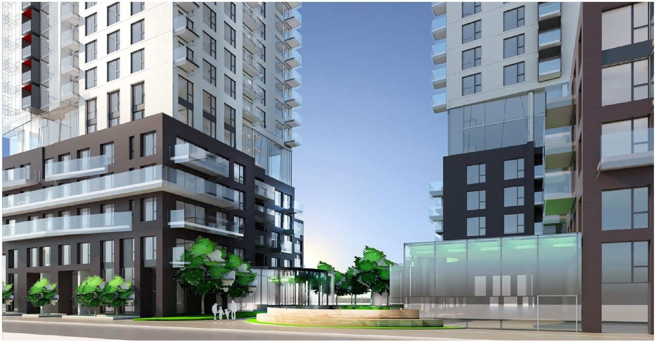 Rendering of building from page 14 of the file '2020-06-04 - Design Brief - D07-12-20-0074'