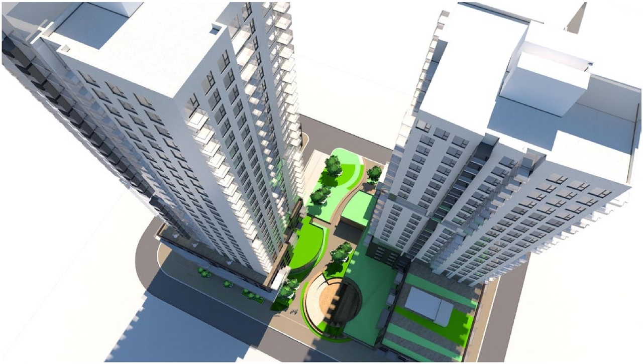 Rendering of building from page 15 of the file '2020-06-04 - Design Brief - D07-12-20-0074'