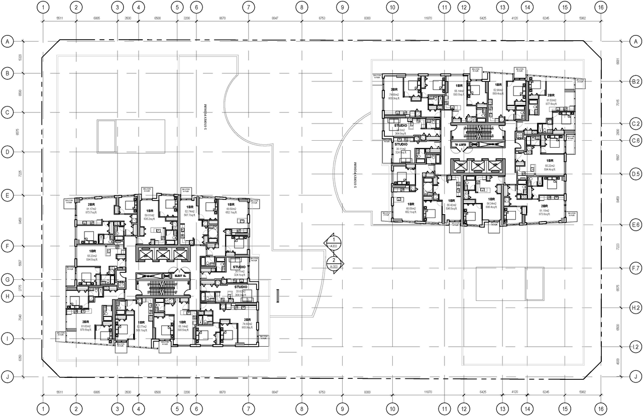 Floor plan for project from page 23 of the file '2020-06-04 - Design Brief - D07-12-20-0074'