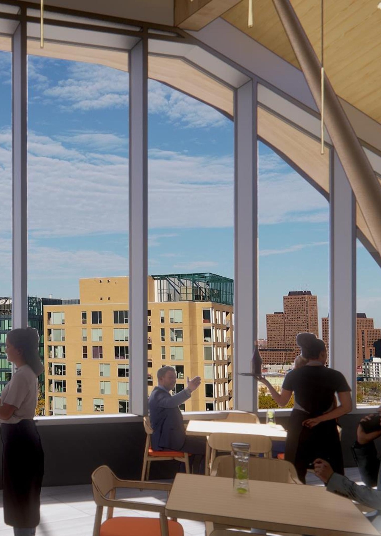 Rendering of building from page 11 of the file '2020-08-05 - Joint Design Review Panel - August 5 - Design Brief EN - D07-12-20-0077'